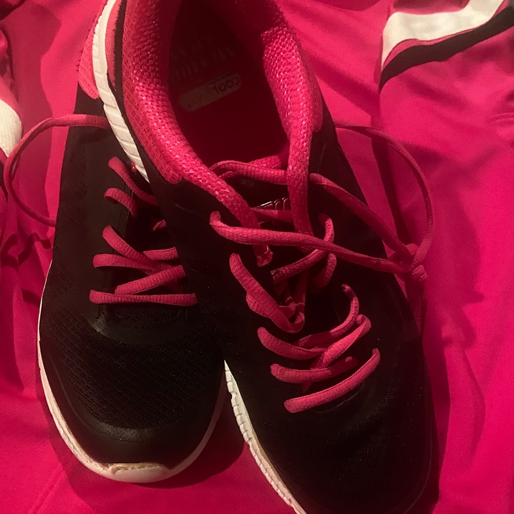 Women’s Black and Pink Athletic Sneakers